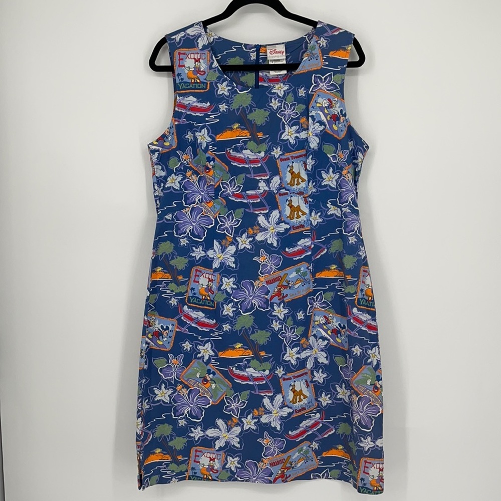 Rare Disney Hawaiian Post Card Dress